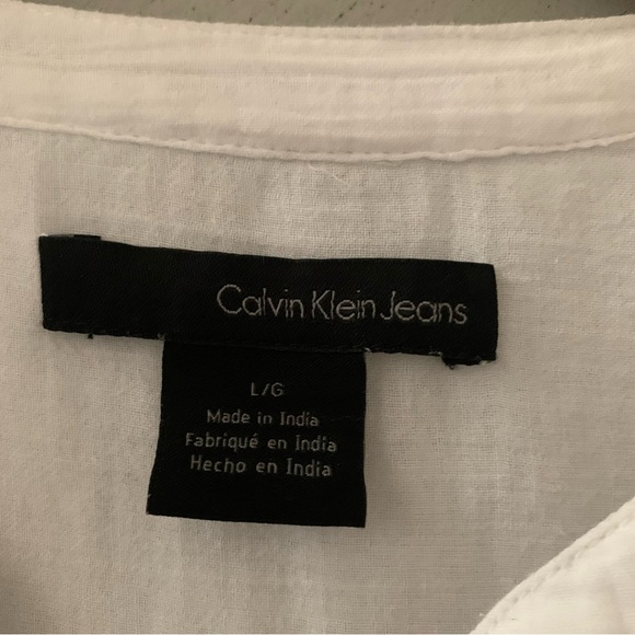 Calvin Klein Jeans White Girls Tunic Top/Dress - Picture 3 of 6